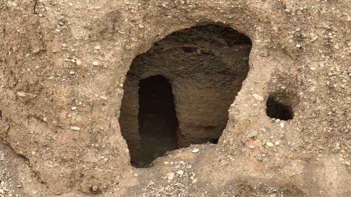 4k航拍冬季文殊寺石窟文殊寺