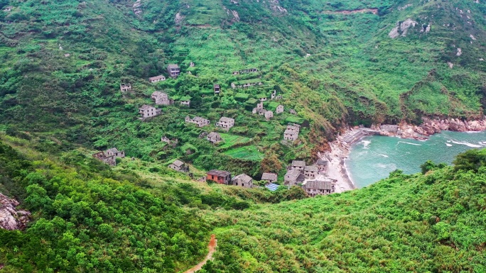 温岭市松门大坑沙景点，无人居住的村庄