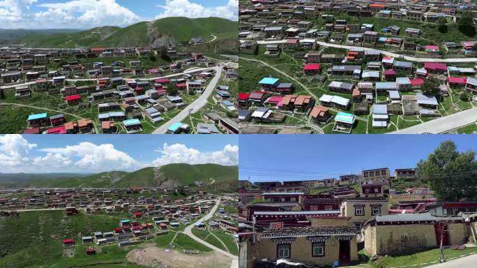 甘孜藏族村落 藏族民居建筑 川西小色达