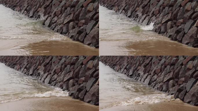 【相机实拍】海浪打礁石