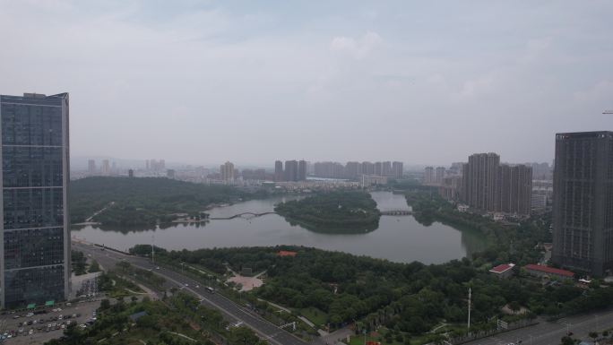 安徽蚌埠城市风光航拍