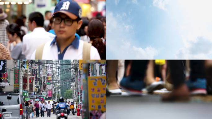 城市街道 市民生活 逛街乘车