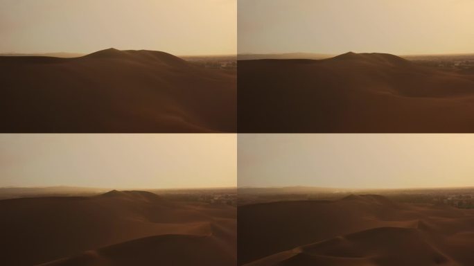沙漠黄昏沙丘沙子黄沙飞扬空气气候