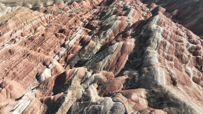 甘肃张掖七彩丹霞近景 色彩鲜艳丹霞地貌