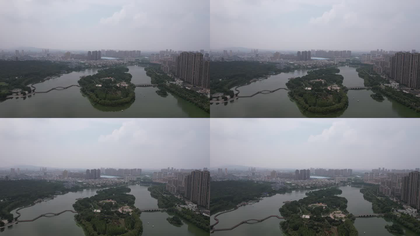 安徽蚌埠城市风光建筑航拍