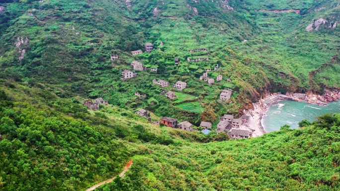 温岭市松门大坑沙景点，无人居住的村庄