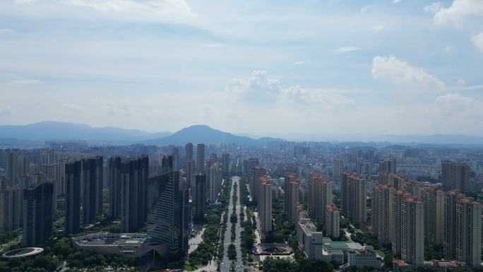 航拍漳州大景漳州CBD漳州地标