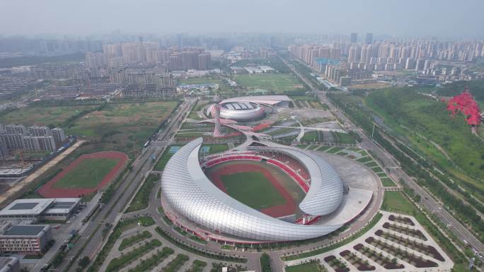 安徽蚌埠体育中心体育馆航拍