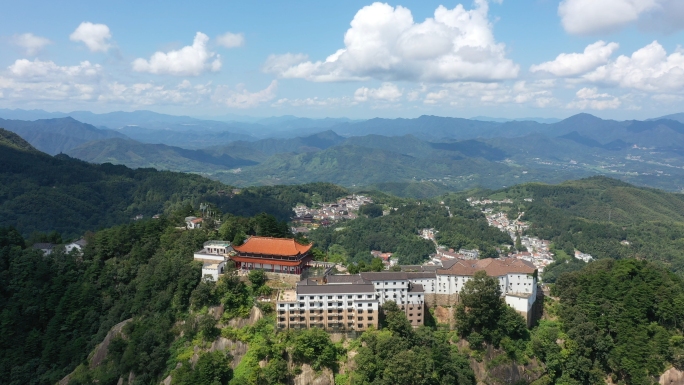 九华山百岁宫 百岁宫 九华山 航拍 池州