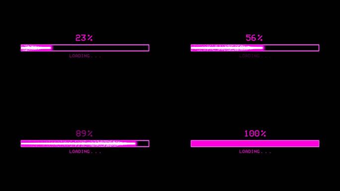 4K紫色高科技进度条加载通道视频