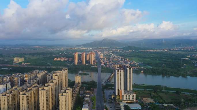 广东陆丰市航拍 汕尾陆丰市