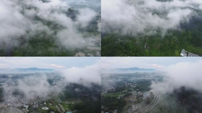 都峤山风光云海山间云雾玻璃桥峡谷风光