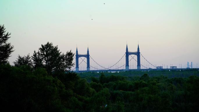 哈尔滨城市空镜素材摩天轮夕阳编号75