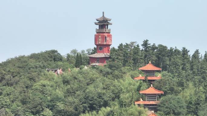 航拍山东省荣成市圣水观景区的盛夏风光