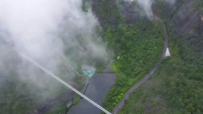 都峤山风光云海山间云雾玻璃桥峡谷风光