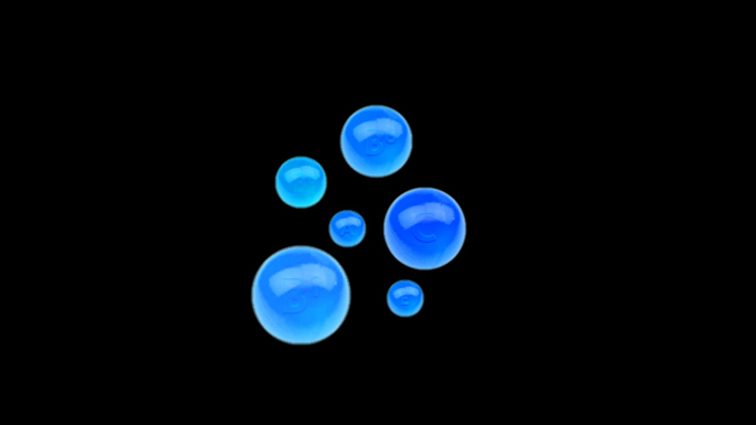微量元素蓝色质感MG动画-透明通道
