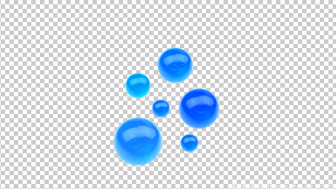 微量元素蓝色质感MG动画-透明通道