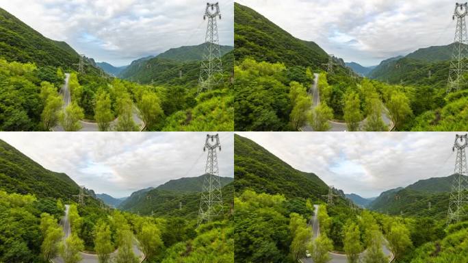 陕西秦岭山脉盘山路