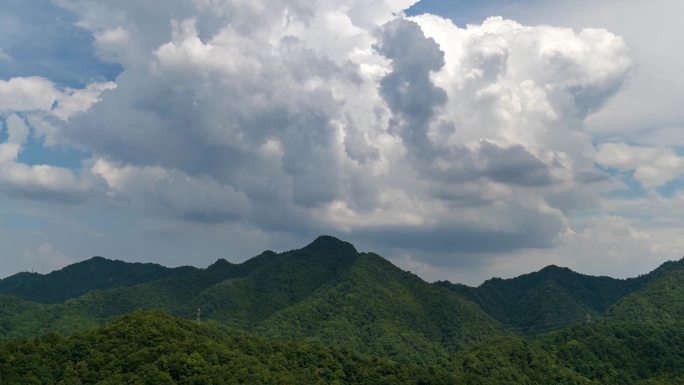 航拍西湖名胜风景区西湖群山延时