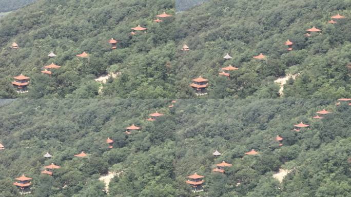 航拍山东省荣成市圣水观景区的盛夏风光