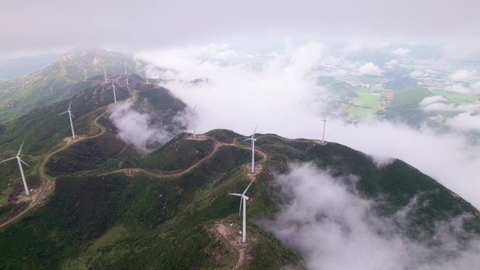 广东江门风车山云海航拍