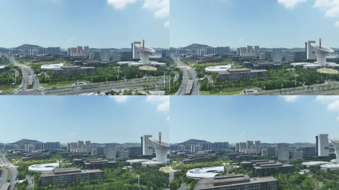武汉光谷华为科技公司研发中心大楼航拍建筑