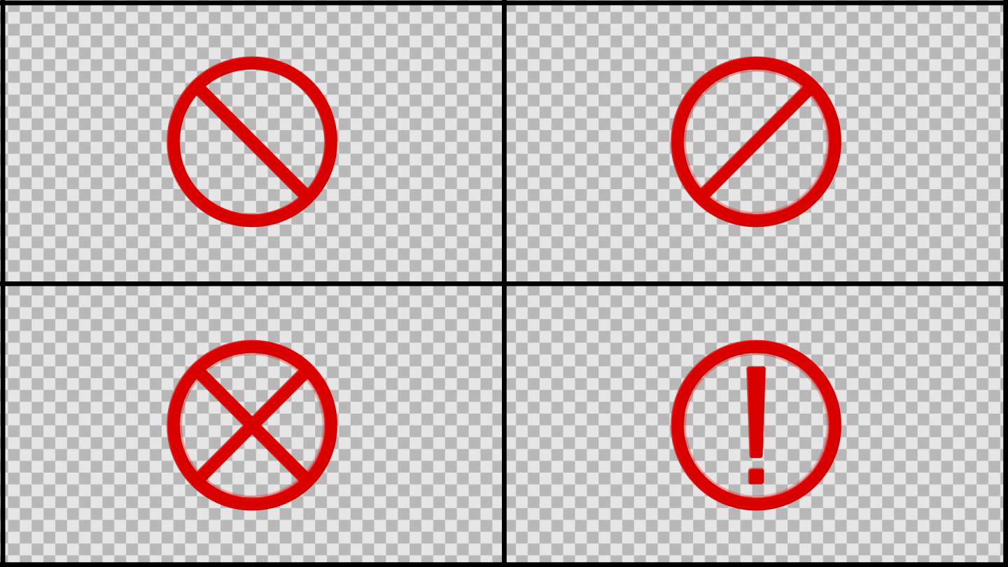 4款红色禁止符号（带音效）