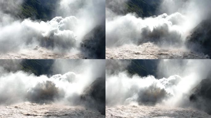 A496 白鹤滩水电站泄洪震撼画面