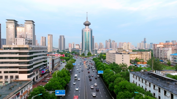 天津地标建筑城市风景天津日报大厦