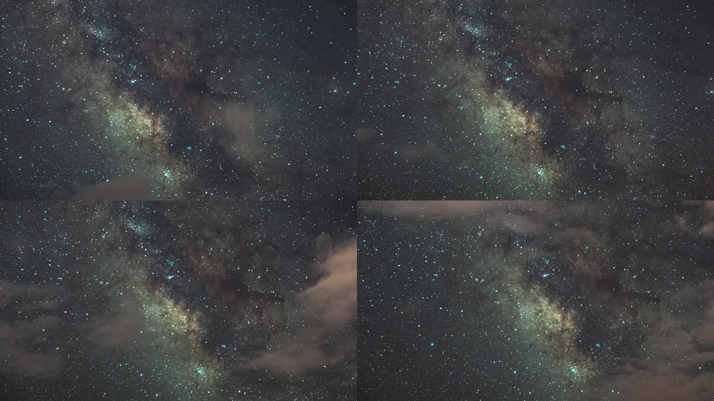 4K八月银河与英仙座流星雨延时摄影素材