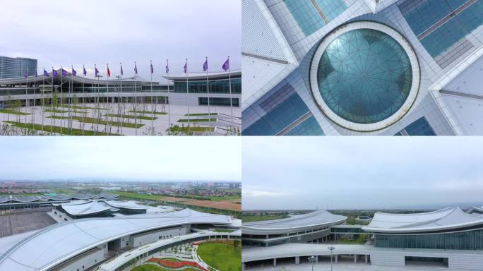 航拍太原潇河国际会展中心