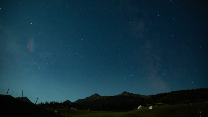 草原星空延时