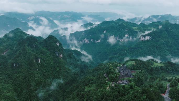 十八洞村航拍4K大景