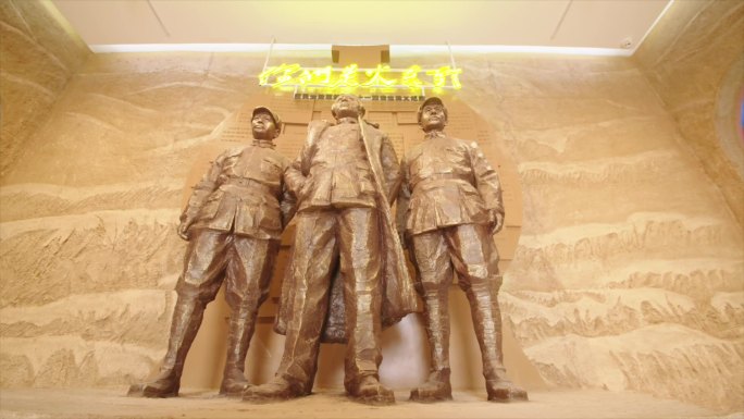 安边起义纪念馆-火车头雕像雕塑C028