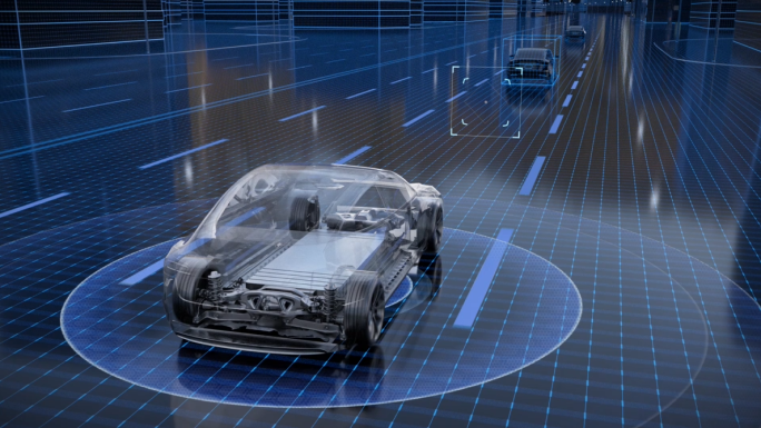 科技虚拟智慧城市自动驾驶辅助