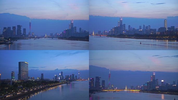 广州CBD琶洲大桥多机位视角