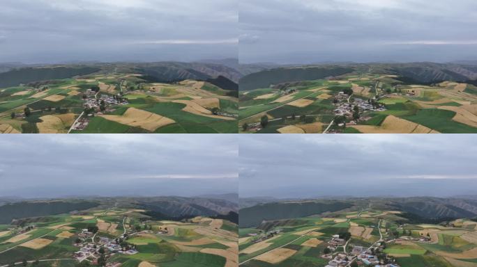 北山 梯田 乐都区 风光 美丽乡村 航拍