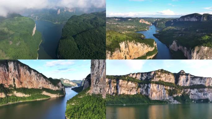 航拍山川河流 乌江风光 贵州母亲河 贵州