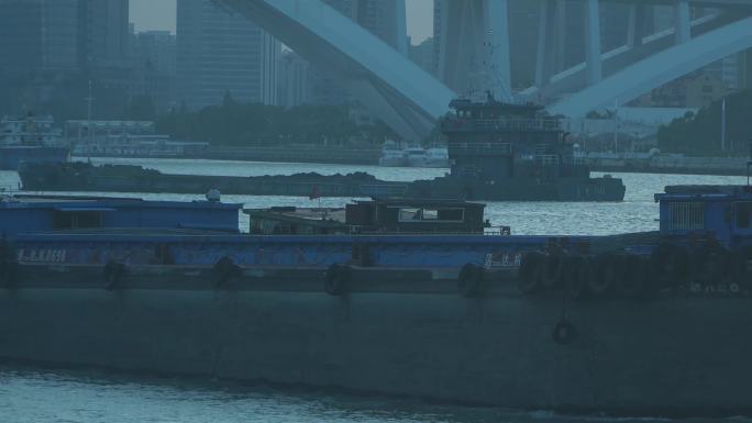 4k上海黄浦江船只