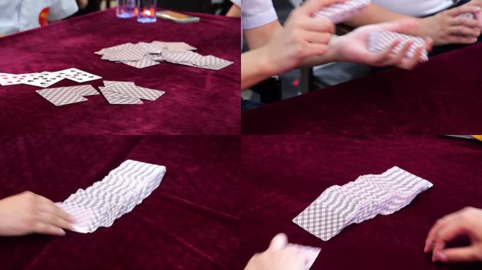 6副扑克 打扑克 纸牌 够级 插牌