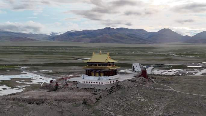 西藏日喀则定日 珠穆朗玛关帝庙 4K航拍