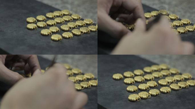 黄金手镯制作加工纯金打磨