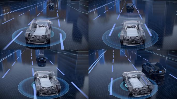 HUD科技感智慧智能新能源汽车