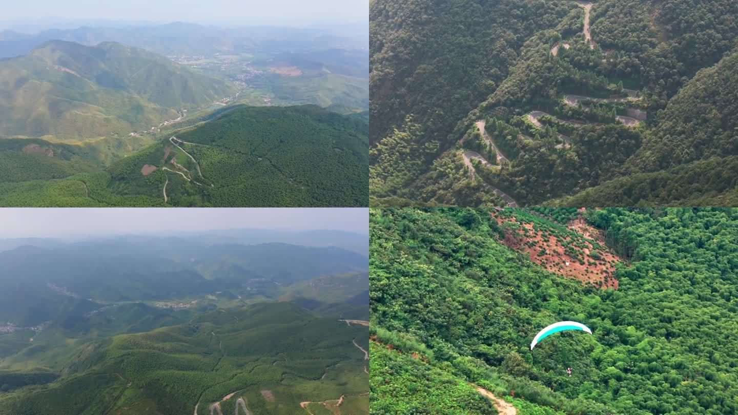 4k8月初晴天黄湖镇王位山滑翔伞基地