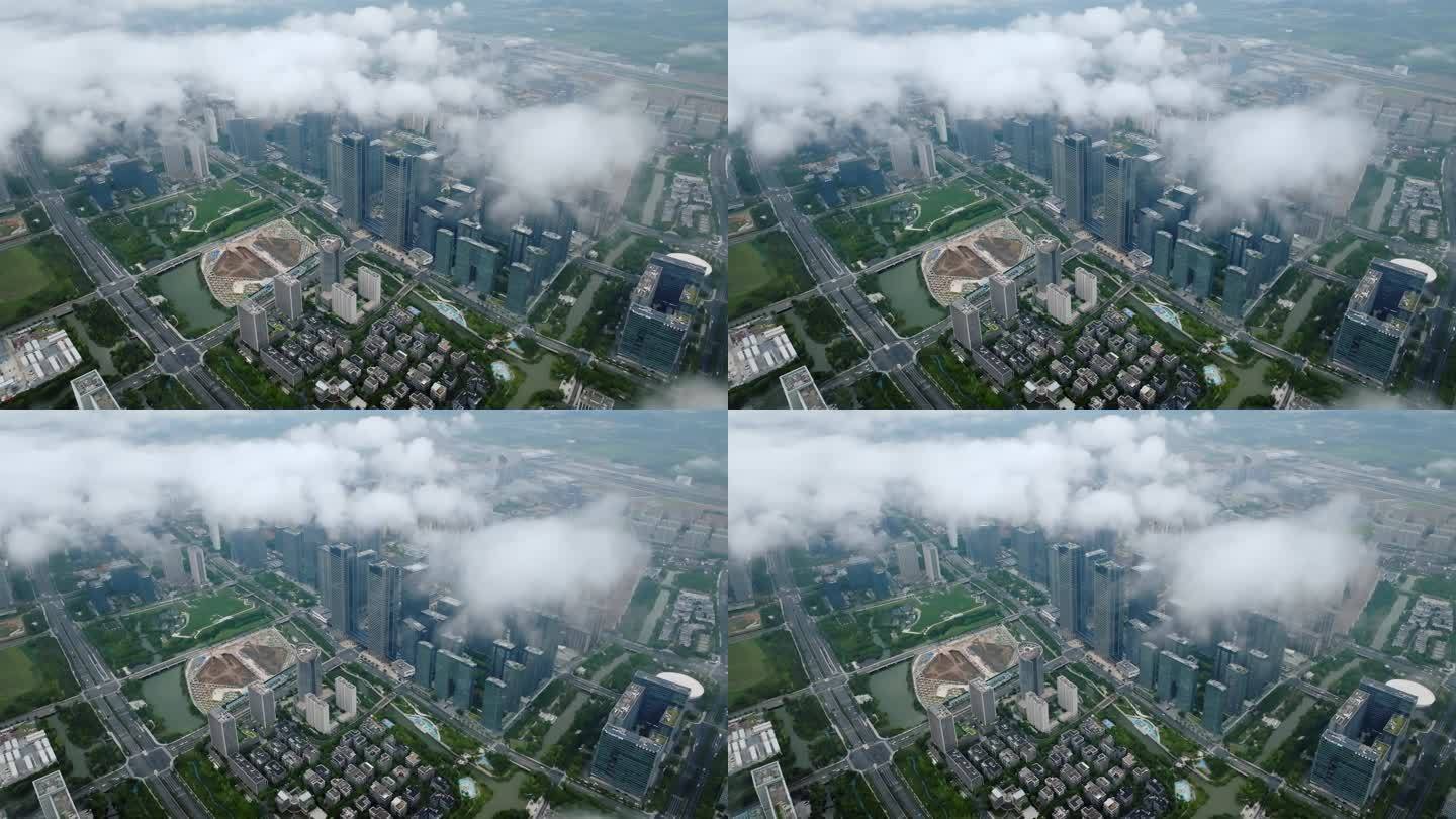 杭州雨后的未来科技城