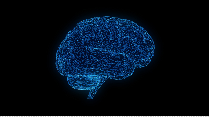 大脑蓝色科技线框
