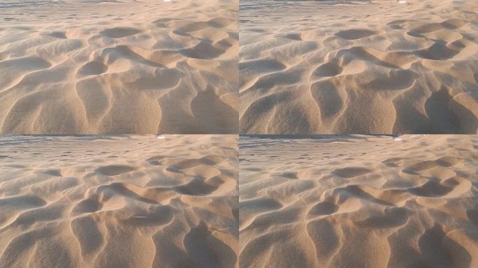 宁夏中卫腾格里沙漠风吹沙子黄沙漫天