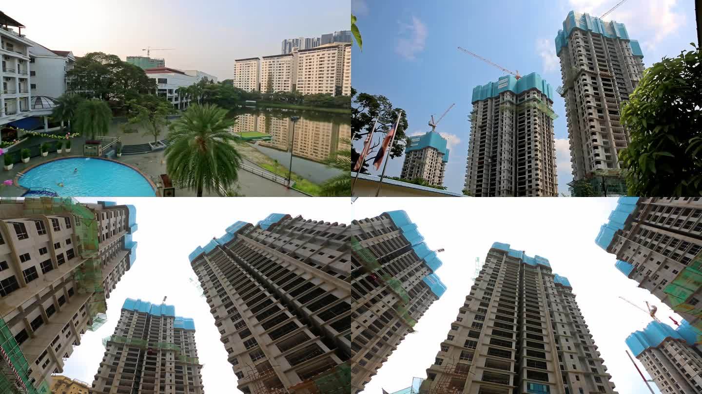 中国建筑企业在东南亚承建的住宅社区工程