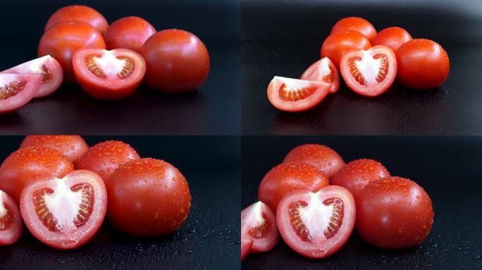 切开的新鲜番茄 西红柿