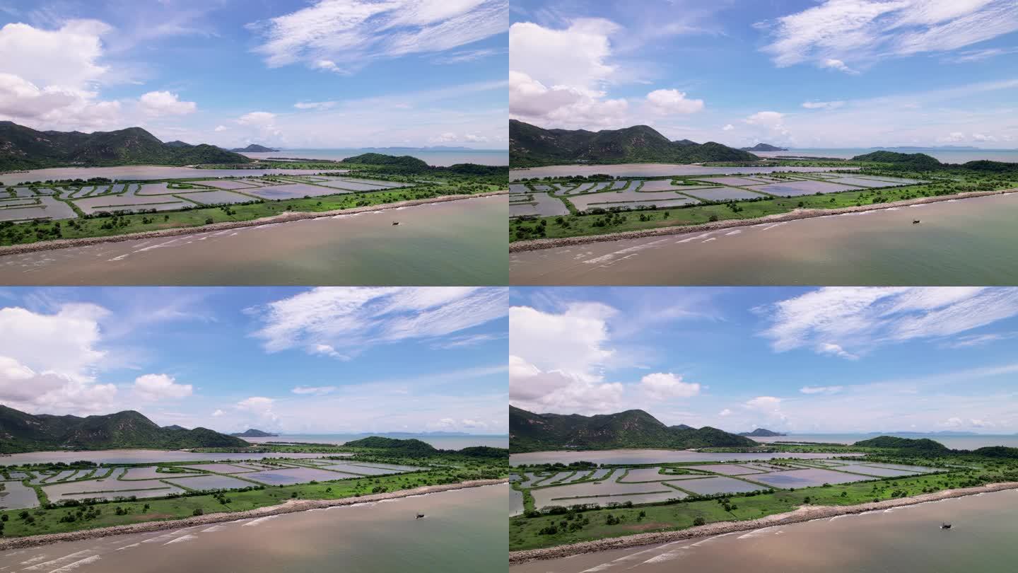 广东珠海横琴新区石栏洲航拍